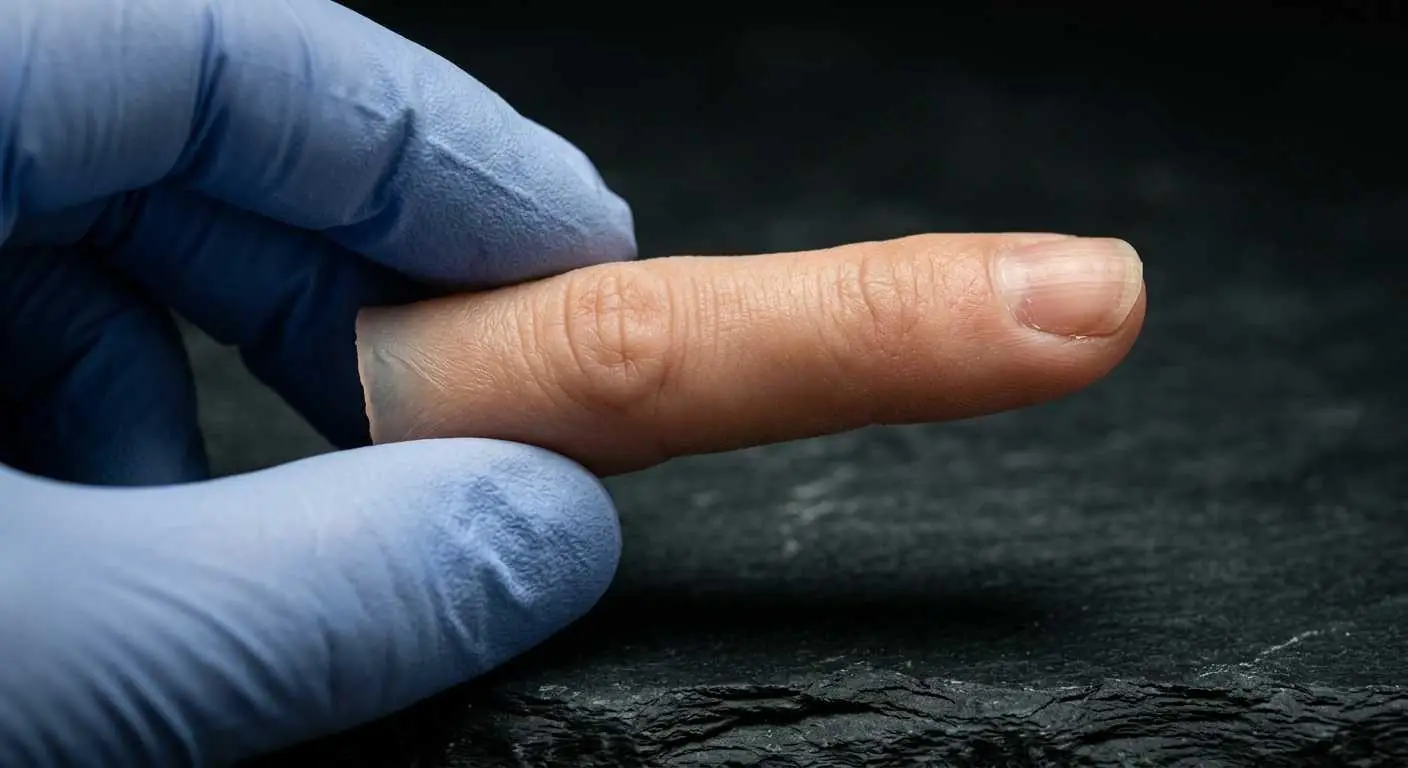 Quality inspection of a silicone finger prosthesis