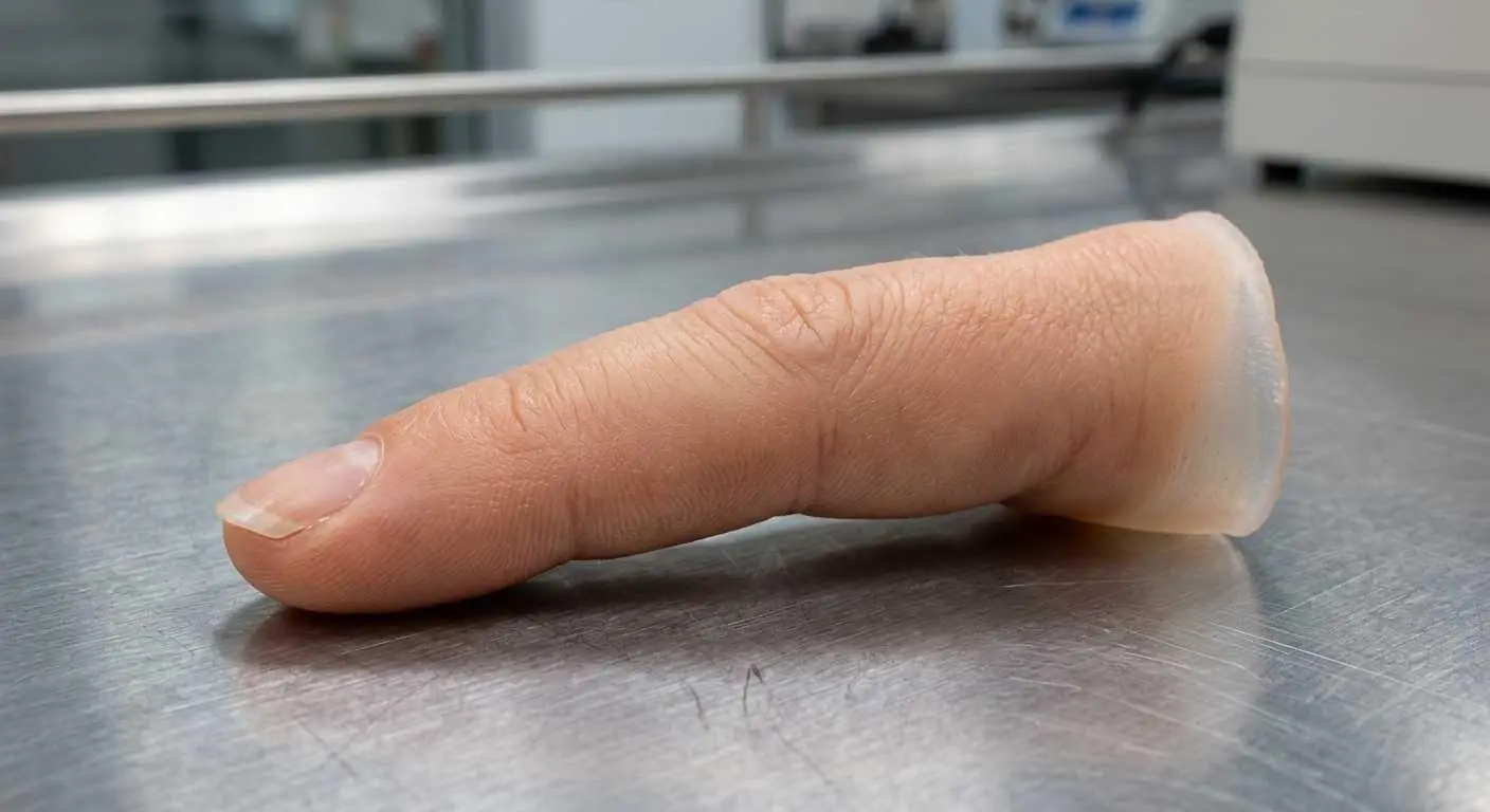 Finished custom silicone finger